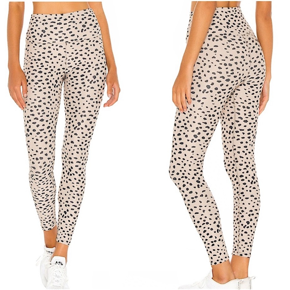 Beach Riot Ayla Spotted Ribbed High Waist Leggings